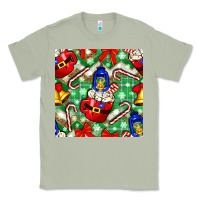 Matcha christmas coffee cups bell and candy cane with leopard and plaid Classic Tee - BundleAndBundleShop