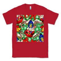 Red christmas coffee cups bell and candy cane with leopard and plaid Classic Tee - BundleAndBundleShop