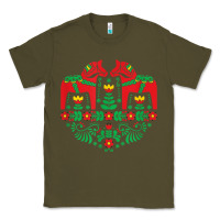 Army Green swedish dala horse folk art t shirt Classic Tee - linhVisuals