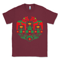 Burgundy swedish dala horse folk art t shirt Classic Tee - linhVisuals