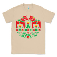 Mushroom swedish dala horse folk art t shirt Classic Tee - linhVisuals