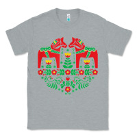 Heather Grey swedish dala horse folk art t shirt Classic Tee - linhVisuals