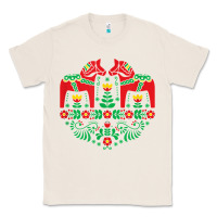 Natural swedish dala horse folk art t shirt Classic Tee - linhVisuals