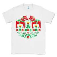 White swedish dala horse folk art t shirt Classic Tee - linhVisuals