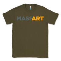 Army Green Massachusetts College of Art and Design Classic Tee - linhVisuals