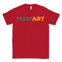 Red Massachusetts College of Art and Design Classic Tee - linhVisuals