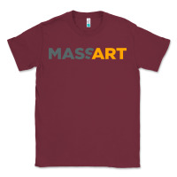 Burgundy Massachusetts College of Art and Design Classic Tee - linhVisuals