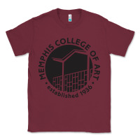 Burgundy Memphis College of Art Classic Tee - linhVisuals