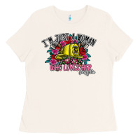 Bone im just a woman who loves her firefighter Ladies Tee - SublimationCraftShop