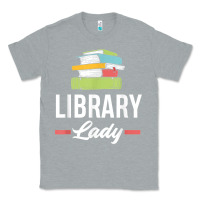 Heather Grey womens funny library lady librarian library assistant t shirt Classic Tee - linhVisuals