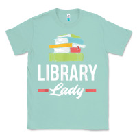 Seafoam womens funny library lady librarian library assistant t shirt Classic Tee - linhVisuals