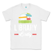 White womens funny library lady librarian library assistant t shirt Classic Tee - linhVisuals