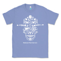 Colony Blue national park service, skull animals hiking camping eliments t shirt Classic Tee - linhVisuals