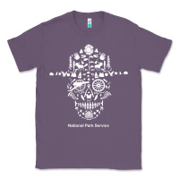 Lavender national park service, skull animals hiking camping eliments t shirt Classic Tee - linhVisuals