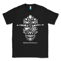 National Park Service, Skull Animals Hiking Camping Eliments T Shirt Classic Tee | Teevron