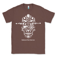 Chestnut national park service, skull animals hiking camping eliments t shirt Classic Tee - linhVisuals
