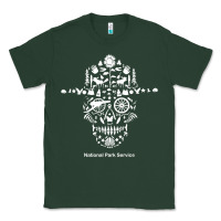 Sports Green national park service, skull animals hiking camping eliments t shirt Classic Tee - linhVisuals