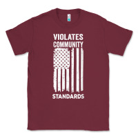 Burgundy violates community standards apparel community t shirt Classic Tee - linhVisuals