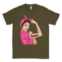 Army Green believe cancer awareness women gift Classic Tee - linhVisuals