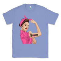 Colony Blue believe cancer awareness women gift Classic Tee - linhVisuals
