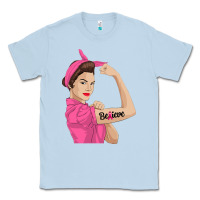 Dusty Blue believe cancer awareness women gift Classic Tee - linhVisuals