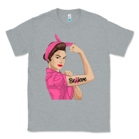 Heather Grey believe cancer awareness women gift Classic Tee - linhVisuals
