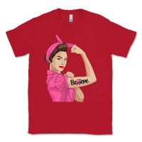 Red believe cancer awareness women gift Classic Tee - linhVisuals