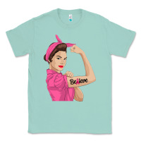Seafoam believe cancer awareness women gift Classic Tee - linhVisuals