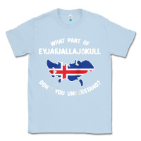 Dusty Blue what part of eyjafjallajökull don't you understand raglan baseball te Classic Tee - linhVisuals