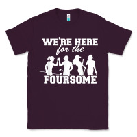 Plum we're here for the foursome funny sarcasm golf lover golfer t shirt Classic Tee - linhVisuals