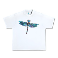 White Blue Dragonfly Urban Heavy Tee - LillyAllenDesigns