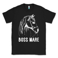 Black womens boss mare horseback riding equestrians men horse women gift v n Classic Tee - linhVisuals