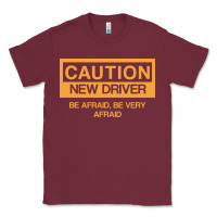 Burgundy caution new student driver funny Classic Tee - linhVisuals
