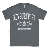 Charcoal Heather newburyport ma vintage crossed oars & boat anchor sports t shirt Classic Tee - linhVisuals