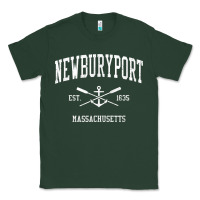 Sports Green newburyport ma vintage crossed oars & boat anchor sports t shirt Classic Tee - linhVisuals