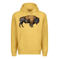 Antique Gold american bison body Premium Hoodie - RanaPortraitStore