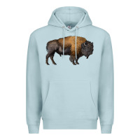 Blue Mist american bison body Premium Hoodie - RanaPortraitStore