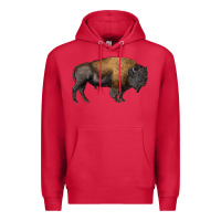 Cardinal american bison body Premium Hoodie - RanaPortraitStore