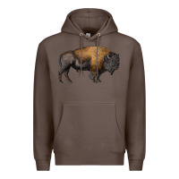Coffee american bison body Premium Hoodie - RanaPortraitStore
