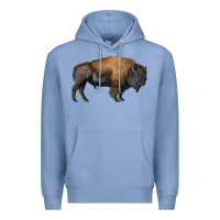 Colony Blue american bison body Premium Hoodie - RanaPortraitStore