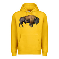 Lemon american bison body Premium Hoodie - RanaPortraitStore