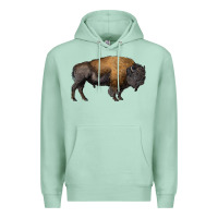 Seafoam american bison body Premium Hoodie - RanaPortraitStore