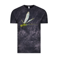 Cloud Black Blue And Yellow Dragonfly Vintage Tee - LillyAllenDesigns