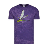 Cloud Purple Blue And Yellow Dragonfly Vintage Tee - LillyAllenDesigns