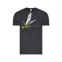 Vintage Black Blue And Yellow Dragonfly Vintage Tee - LillyAllenDesigns
