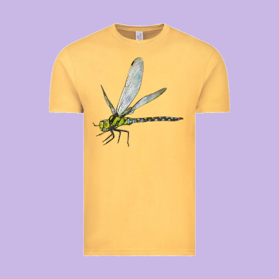 Blue And Yellow Dragonfly Vintage Tee Designed By Lillyallendesigns