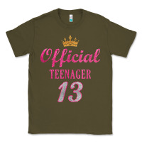 Army Green official 13 teenager cute 13th birthday ideas for girls t shirt Classic Tee - linhVisuals