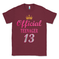 Burgundy official 13 teenager cute 13th birthday ideas for girls t shirt Classic Tee - linhVisuals