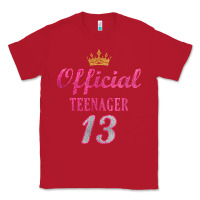 Red official 13 teenager cute 13th birthday ideas for girls t shirt Classic Tee - linhVisuals