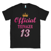 Black official 13 teenager cute 13th birthday ideas for girls t shirt Classic Tee - linhVisuals